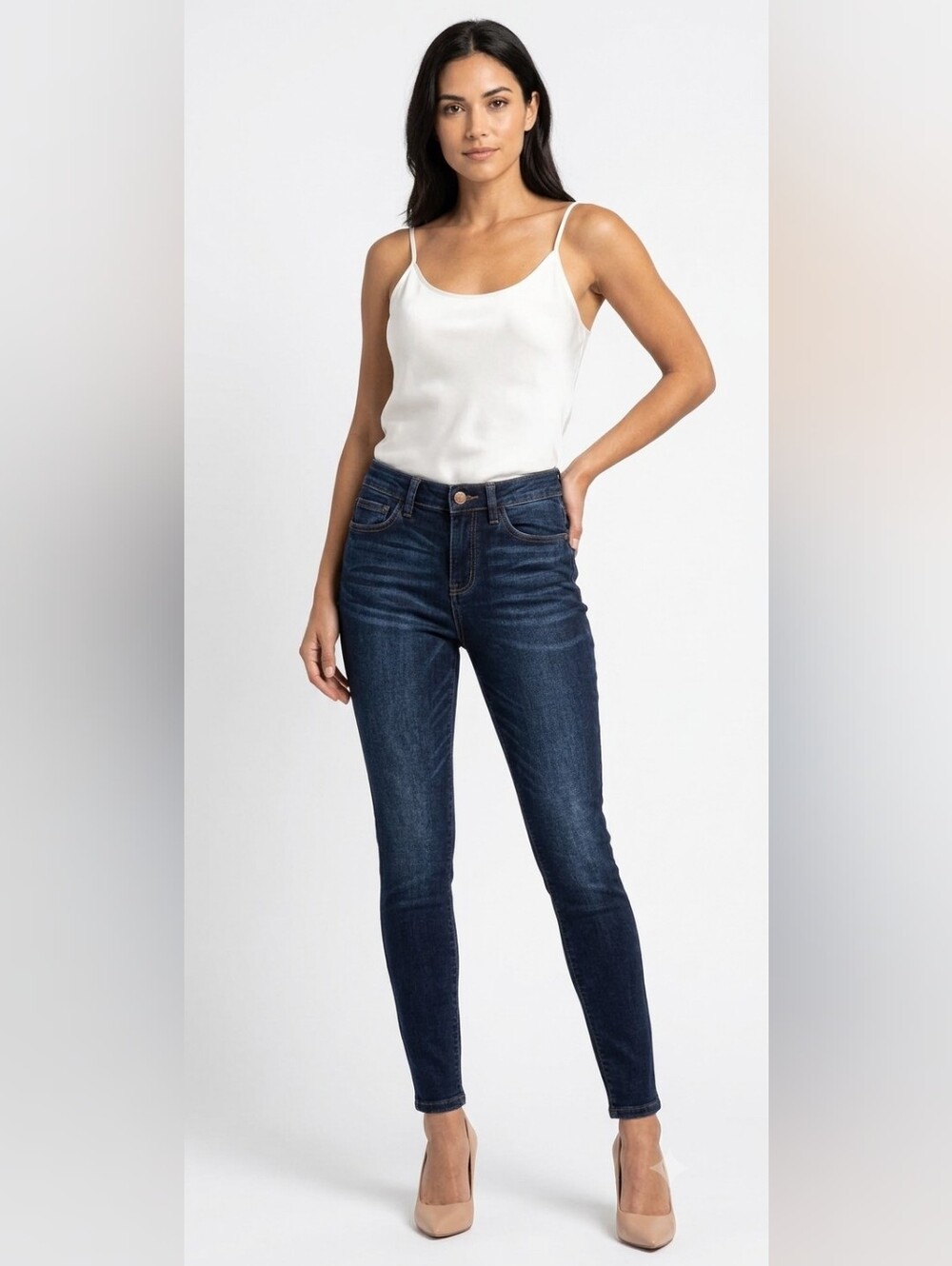 Judy Blue Deep Indigo High-Rise Skinny Jeans 3/26